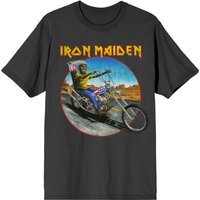 Iron Maiden T-Shirt Road Biker S to 4XL for Men charcoal