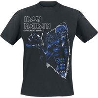 Iron Maiden T-Shirt Different World Reversed S to 4XL for Men black - Image 1