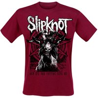 Slipknot T-Shirt Goat S to XXL for Men red - Image 1