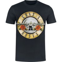 Guns N' Roses T-Shirt Distressed Bullet Heavyweight S to 5XL for Men black