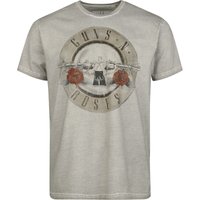 Guns N' Roses T-Shirt Bullet Logo S to 4XL for Men grey