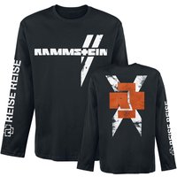 Rammstein Long-sleeve Shirt White Cross M to XXL for Men black - Image 1