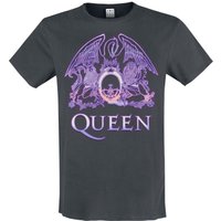 Queen T-Shirt Amplified Collection Neon Sign S to XL for Men charcoal - Image 1