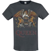 Queen T-Shirt Amplified Collection Royal Crest S to XXL for Men charcoal - Image 1
