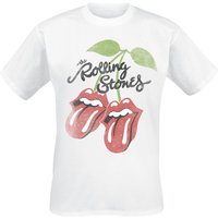 The Rolling Stones T-Shirt Cherries Lick M to 3XL for Men white - Image 1