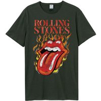 The Rolling Stones T-Shirt Amplified Collection Hot Tongue XS to XXL for Men charcoal - Image 1