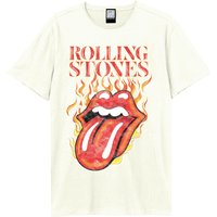 The Rolling Stones T-Shirt Amplified Collection Hot Tongue XS to XXL for Men off white - Image 1