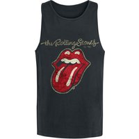 The Rolling Stones Tanktop Plastered Tongue S to XL for Men black - Image 1