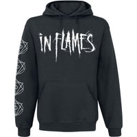 In Flames Hooded sweater Jesterhead White Raven S to 3XL for Men black - Image 1