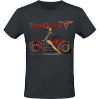 Van Halen T-Shirt Pinup Motorcycle S to 3XL for Men black - Image 1
