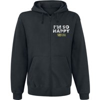 Nirvana Hooded zip I'm So Happy S to L for Men black - Image 1