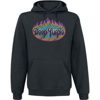 Deep Purple Hooded sweater Flames S to XXL for Men black - Image 1