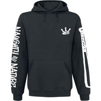 Naughty by Nature Hooded sweater Graffiti Logo S to L for Men black