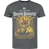 Five Finger Death Punch T-Shirt War Is The Answer S to XL for Men grey - Image 1