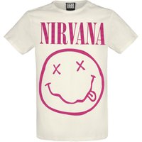 Nirvana T-Shirt Amplified Collection Neon Pink XS to XXL for Men off white - Image 1