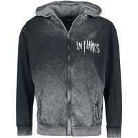 In Flames Hooded zip Jester Head S to XL for Men grey - Image 1