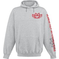 Five Finger Death Punch Hooded sweater FFDP X Hoodie S to XXL for Men mottled grey - Image 1