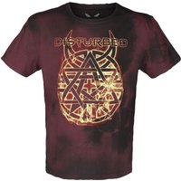 Disturbed T-Shirt Believe Flames S to XXL for Men red - Image 1
