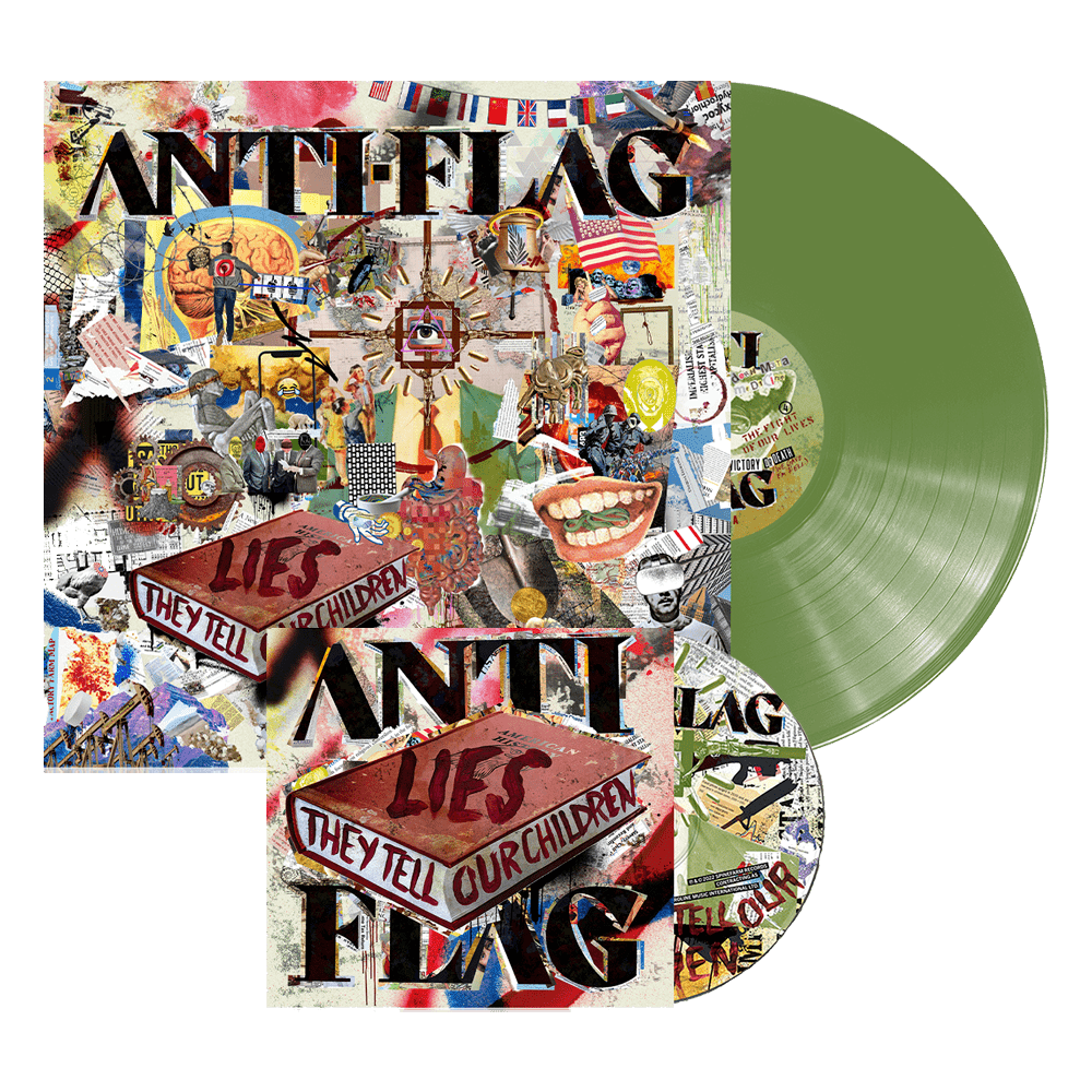 Lies They Tell Our Children Olive Green Vinyl LP + CD Albums by Anti-Flag