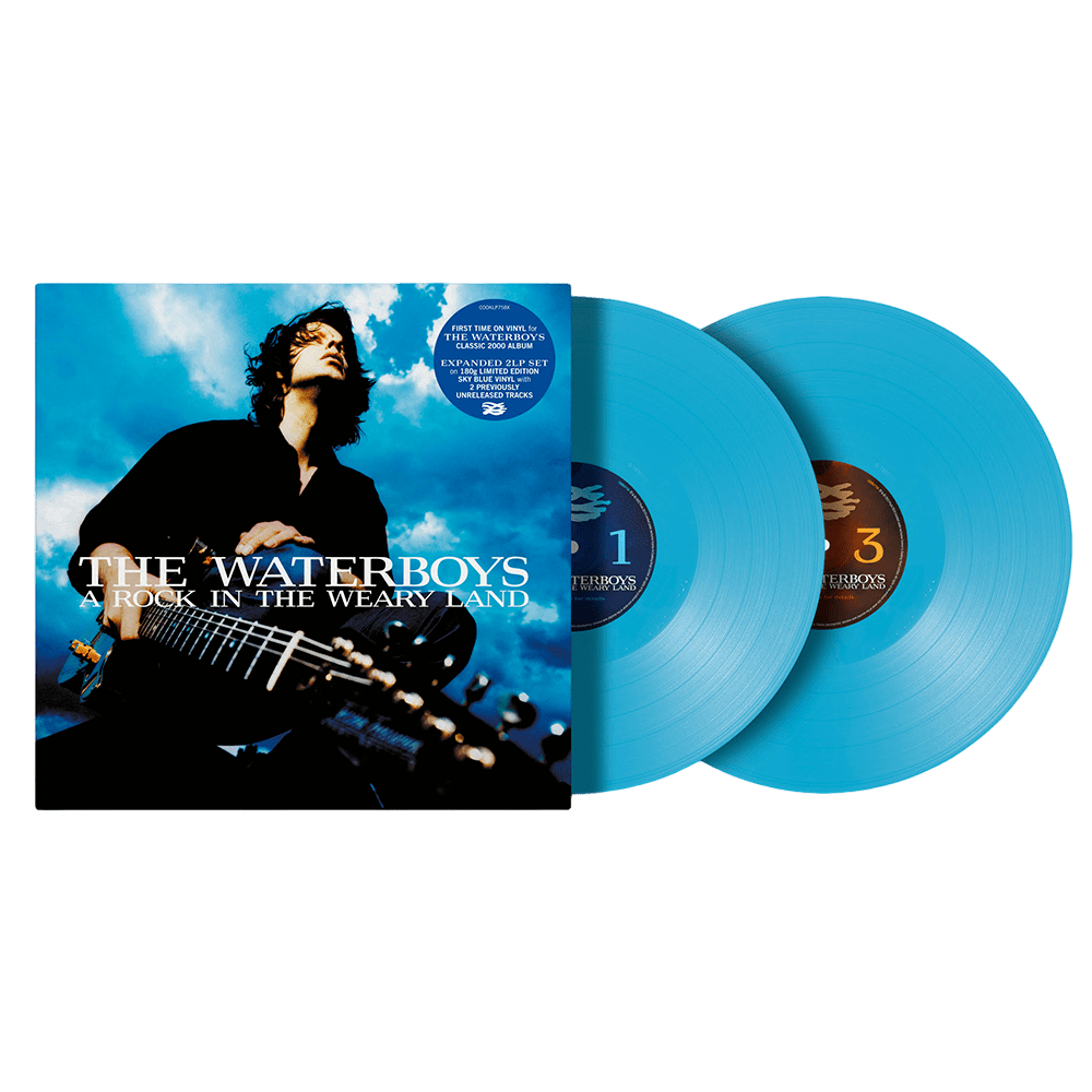 A Rock In The Weary Land (Expanded Edition) Blue Double Vinyl by Waterboys