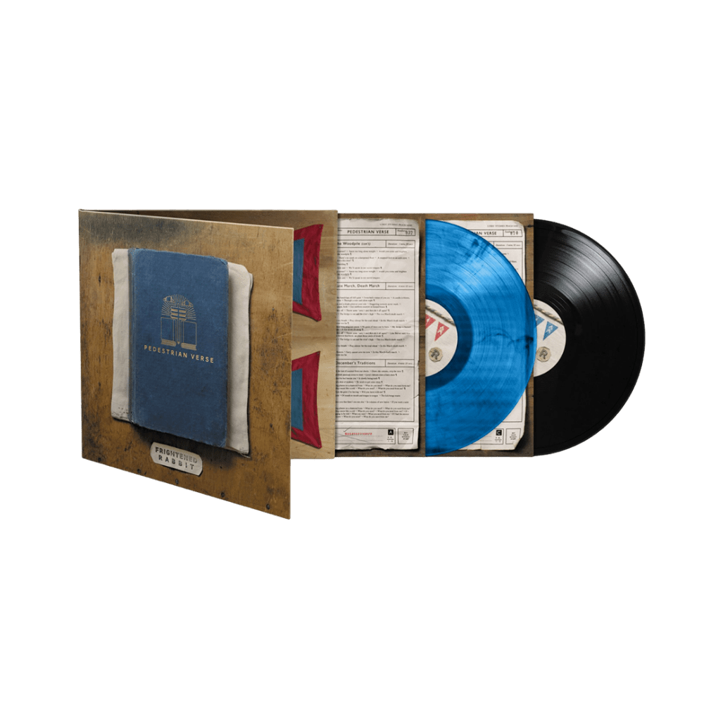 Pedestrian Verse 10th Anniversary Edition Black + Blue Marble Double Vinyl by Frightened Rabbit