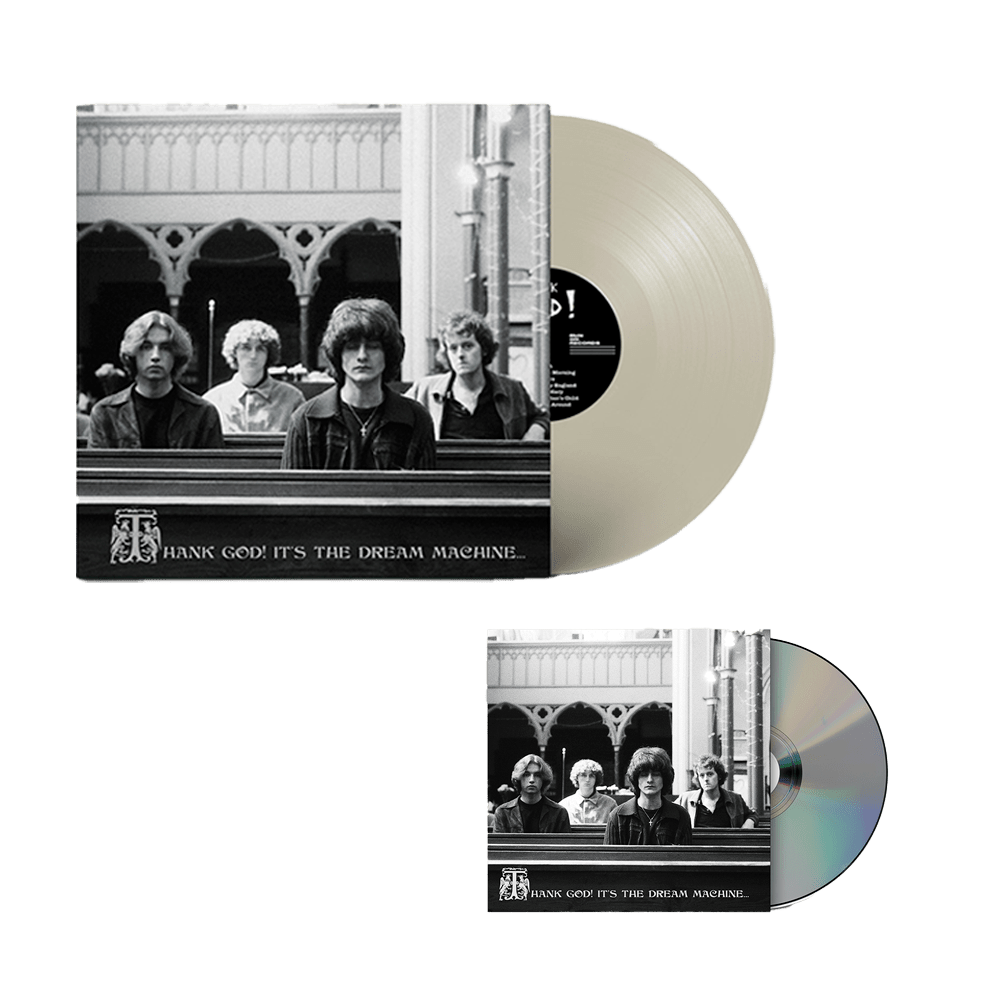 Thank God! It's the Dream Machine... (Signed) CD +  (Signed) White Vinyl by The Dream Machine
