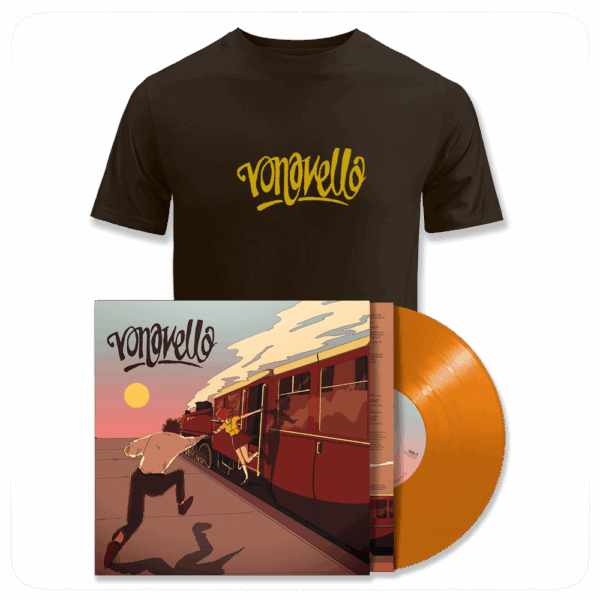 Vona Vella Orange Vinyl LP & T-Shirt with Signed Poster by Vona Vella