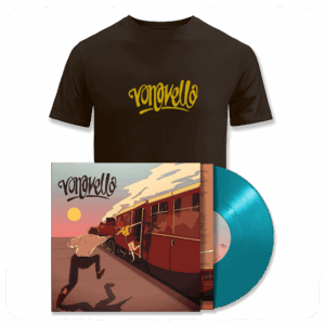 Vona Vella Blue Vinyl LP & T-Shirt with Signed Poster by Vona Vella