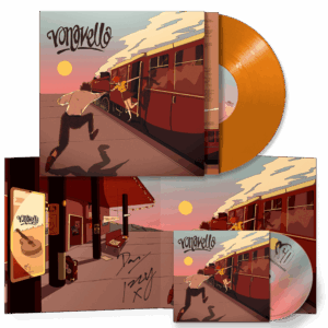 Vona Vella Orange Vinyl LP & CD Album with Signed Poster by Vona Vella