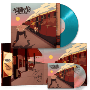 Vona Vella Blue Vinyl LP & CD Album with Signed Poster by Vona Vella