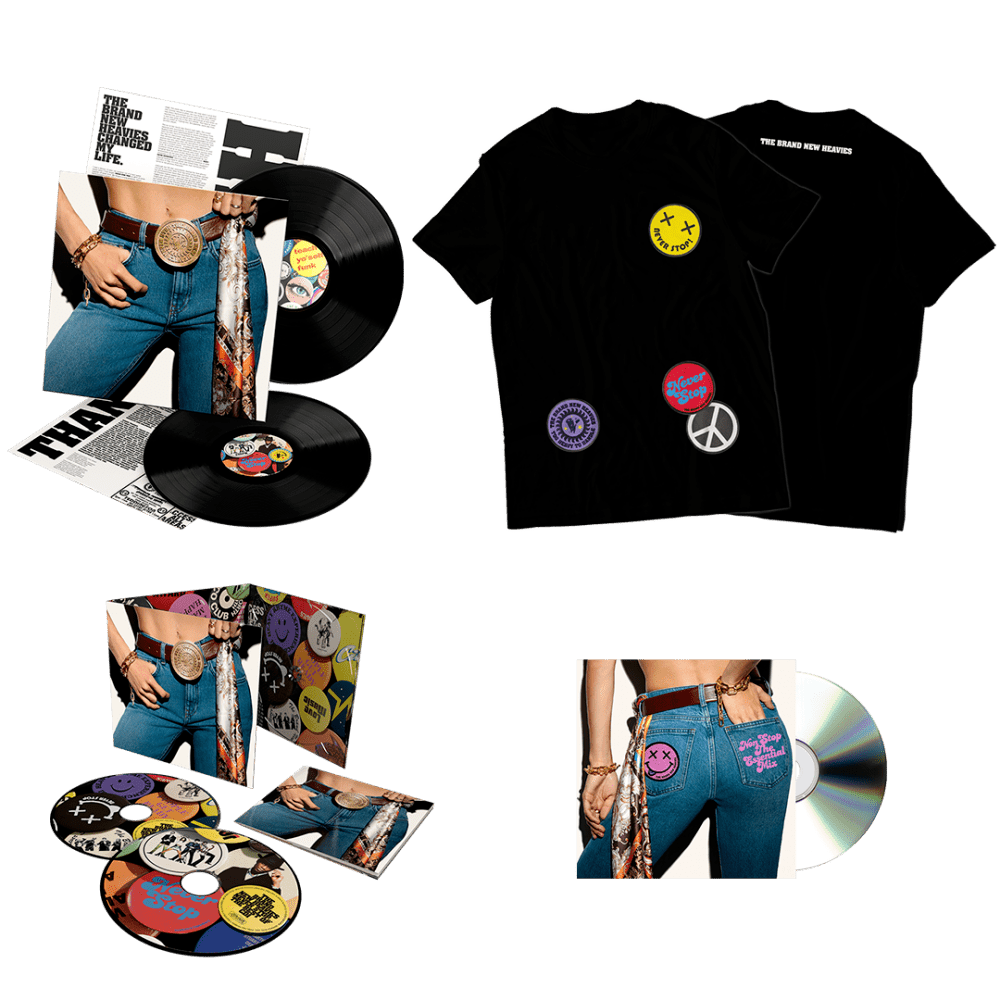 Never Stop... The Best Of Double Vinyl, 2CD, T-Shirt + Bonus CD by The Brand New Heavies