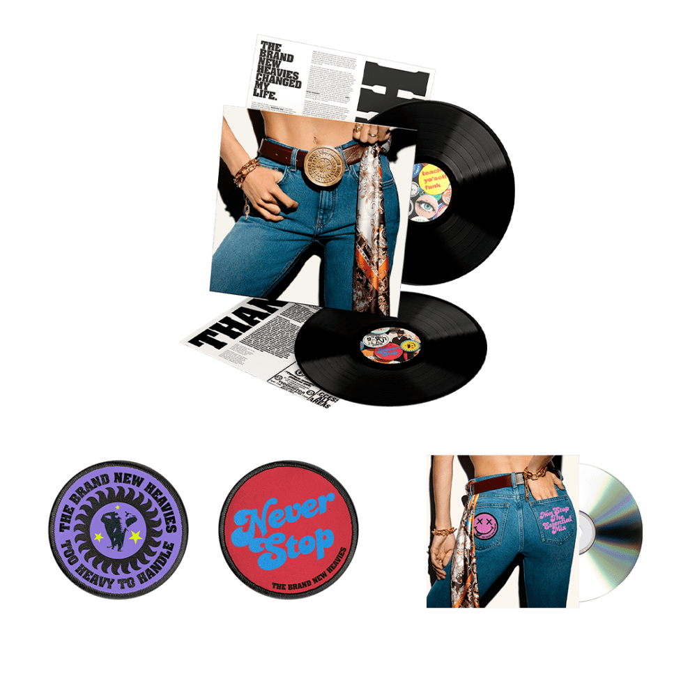 Never Stop... The Best Of Double Vinyl, Patch Set + Bonus CD by The Brand New Heavies