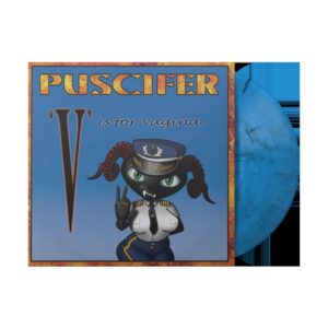 V Is For Vagina Sky Blue w/ Black Smoke Double Double Vinyl by Puscifer
