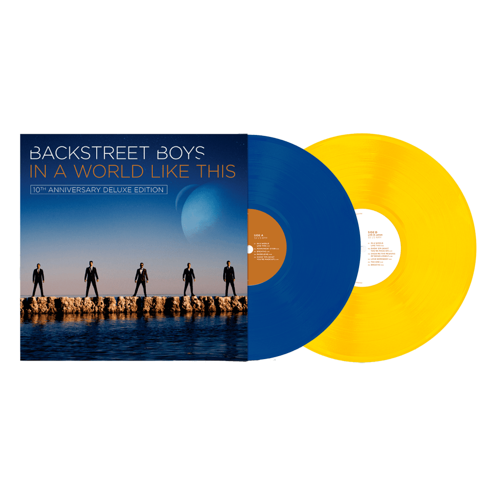 In A World Like This Deluxe Edition Blue and Yellow Double Vinyl by Backstreet Boys