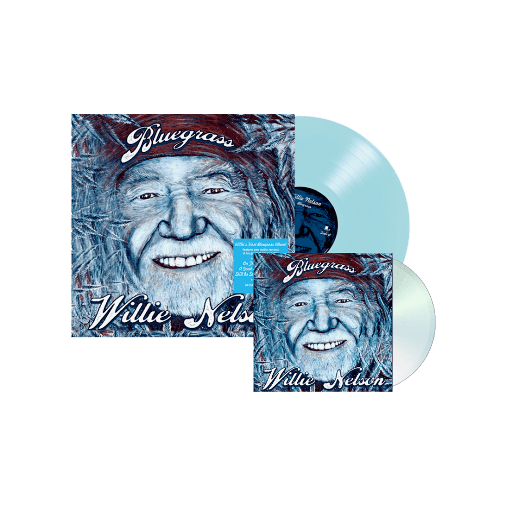 Bluegrass Electric Blue Vinyl + CD by Willie Nelson
