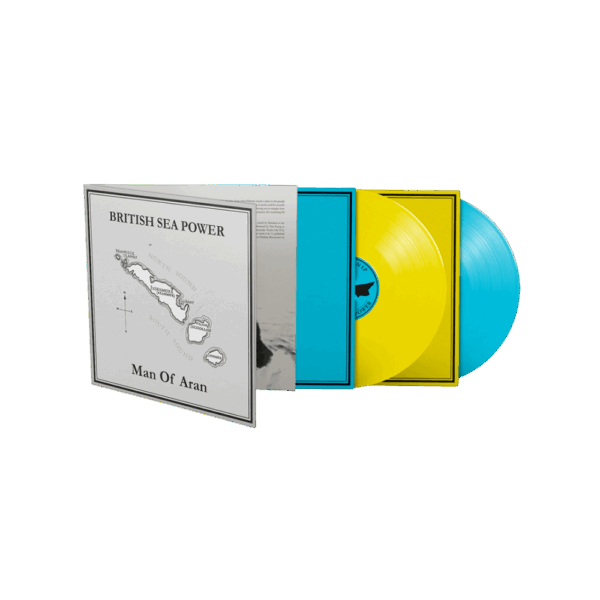 British Sea Power - Man Of Aran Double Yellow & Blue Vinyl Double LP - Sea Power