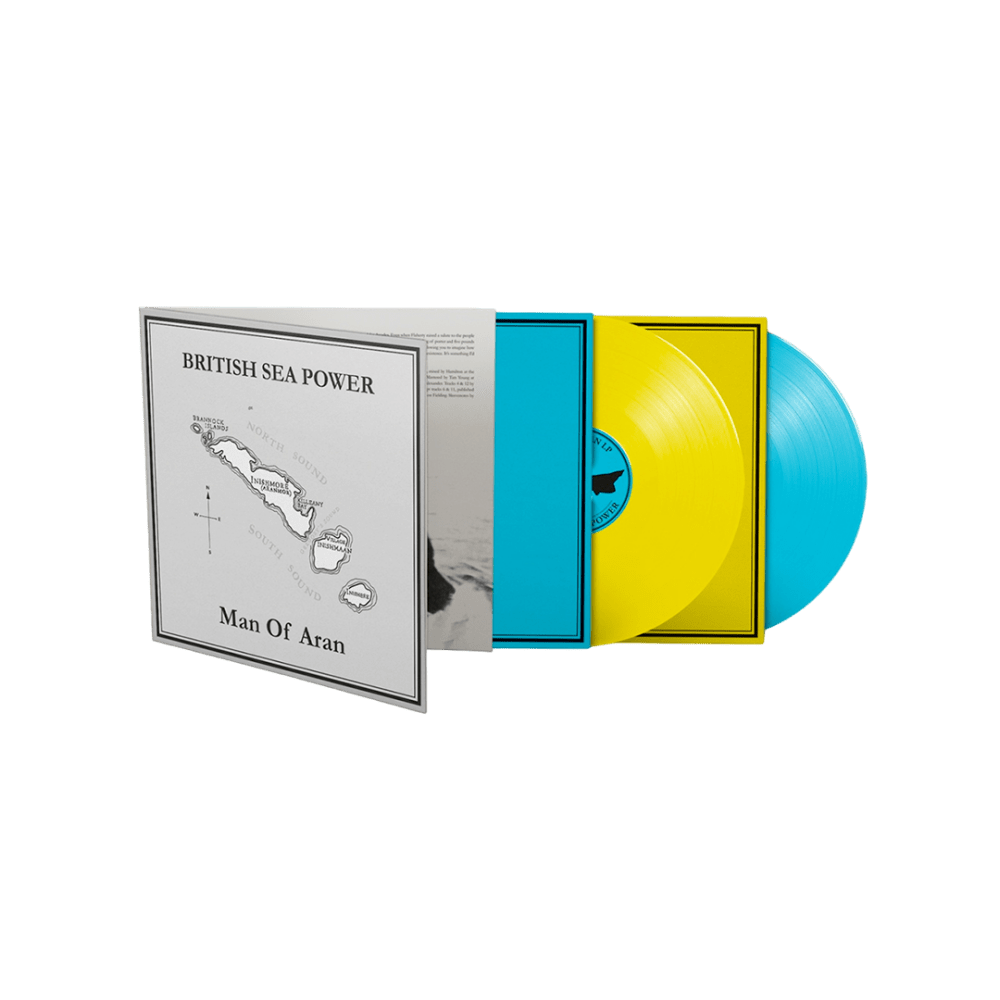 British Sea Power - Man Of Aran Double Yellow & Blue Vinyl Double LP by Sea Power