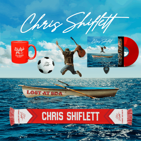 Lost At Sea Football Red LP Bundle by Chris Shiflett