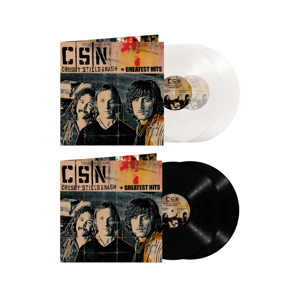 Greatest Hits Milky Clear + Black Double Vinyl by Crosby, Stills & Nash