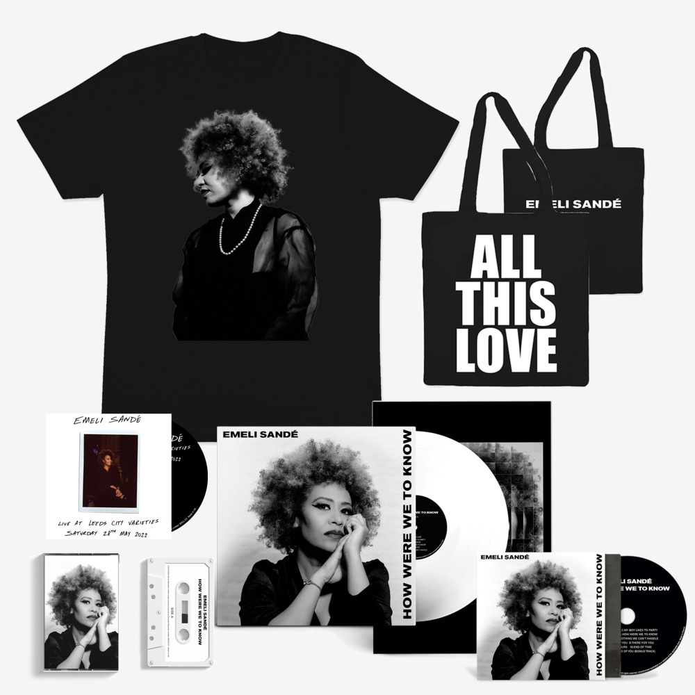 How Were We To Know CD + White Vinyl + Cassette + Black T-Shirt  + Tote Bag [Inc Signed Bonus 'Live At Leeds' CD] by Emeli Sande