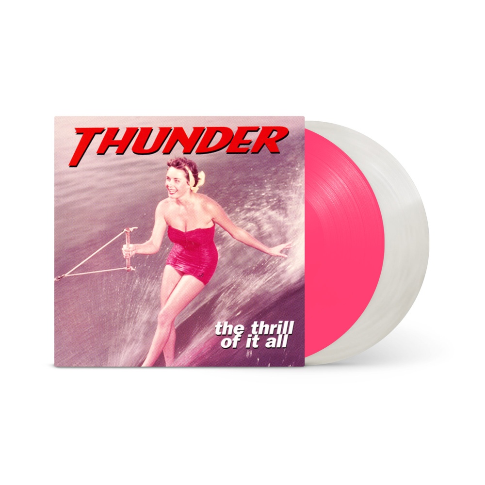 The Thrill of It All Pink and Clear Double Vinyl by Thunder