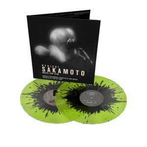 Music For Film Lime Green & Black Splatter Double Vinyl by Ryuichi Sakamoto