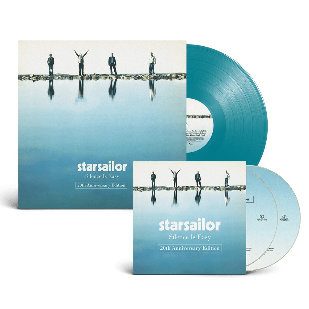 Silence Is Easy (20th Anniversary Edition) Deluxe 2CD + Aqua Blue Vinyl + Signed Print by Starsailor