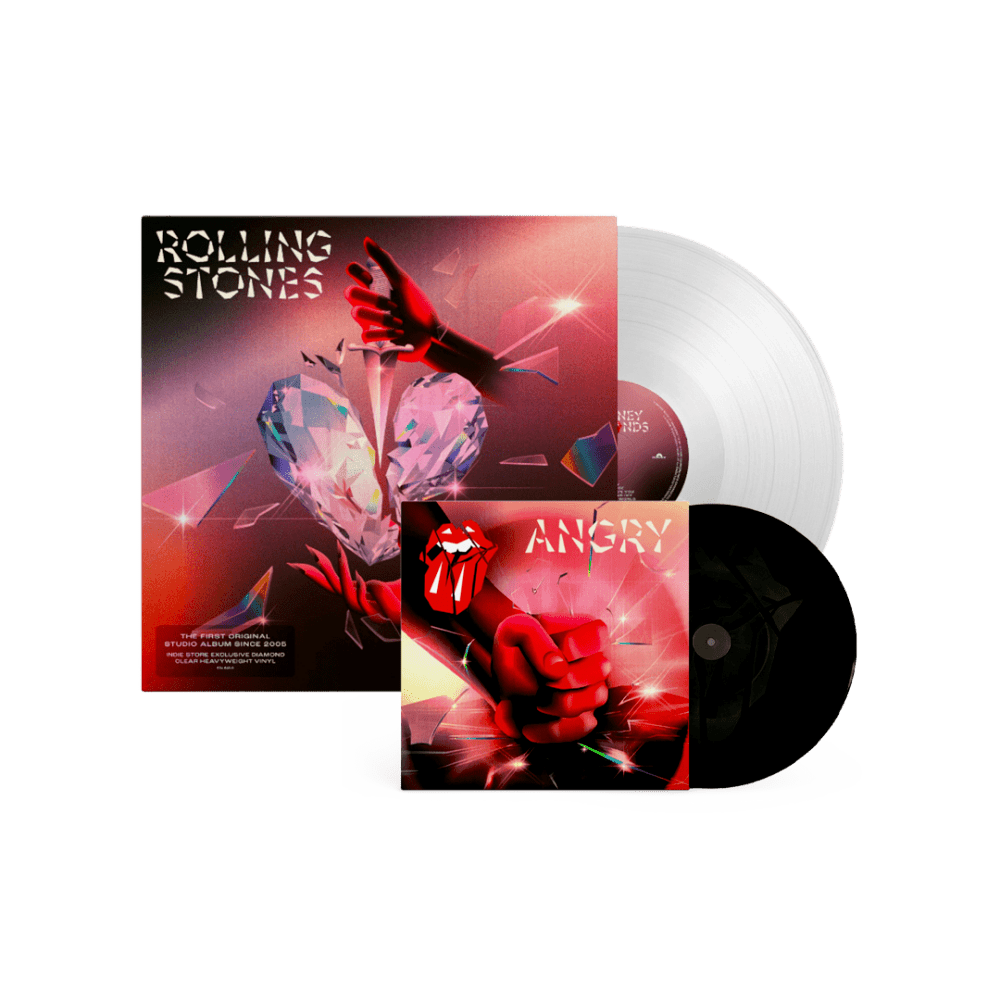 Hackney Diamonds Clear Vinyl + Angry 10 Inch Vinyl by The Rolling Stones