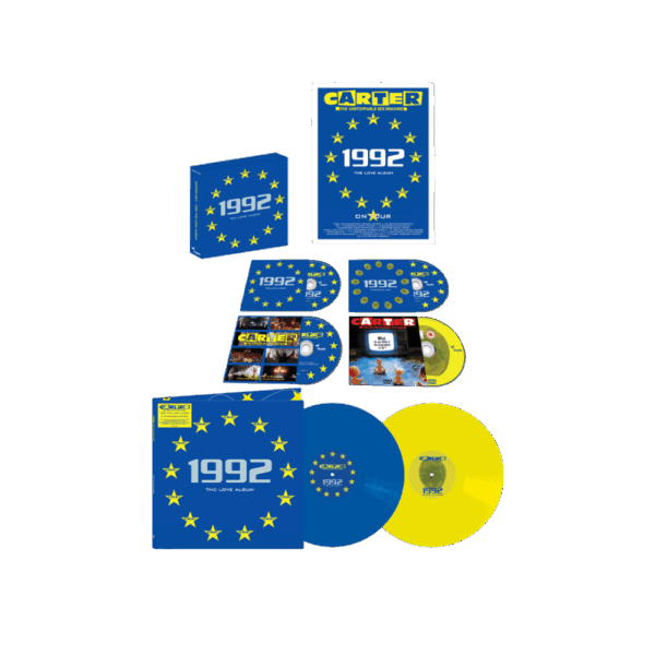 1992: The Love Album Blue & Yellow Double Vinyl + 4CD Boxset - Carter the Unstoppable Sex Machine