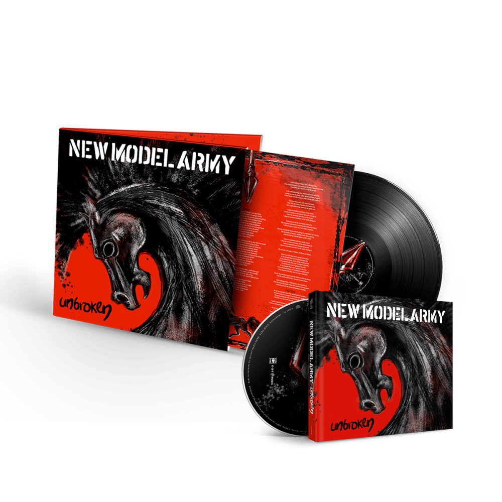 Unbroken CD Hardcover Mediabook + Black Vinyl Gatefold by New Model Army