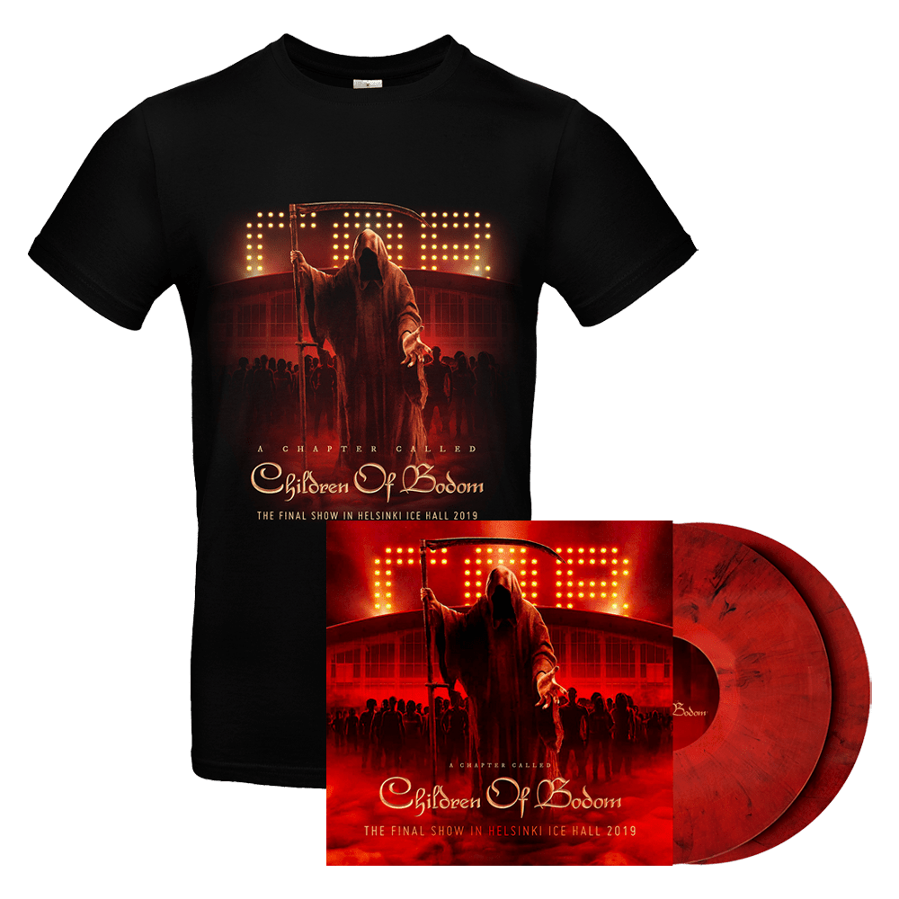 A Chapter Called Children of Bodom (Final Show in Helsinki Ice Hall 2019) Red Marble Double Vinyl + T-Shirt by Children Of Bodom