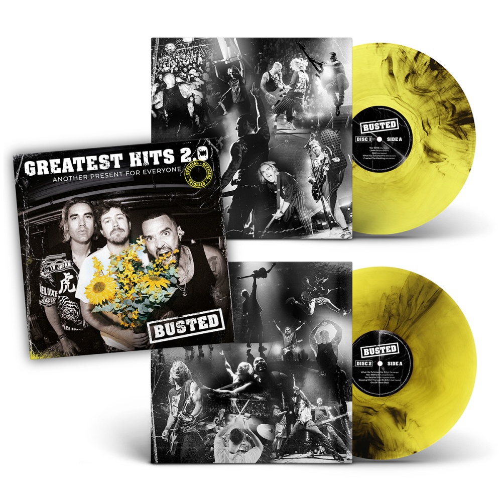 Greatest Hits 2.0 (Another Present For Everyone) Yellow / Black Double Vinyl by Busted
