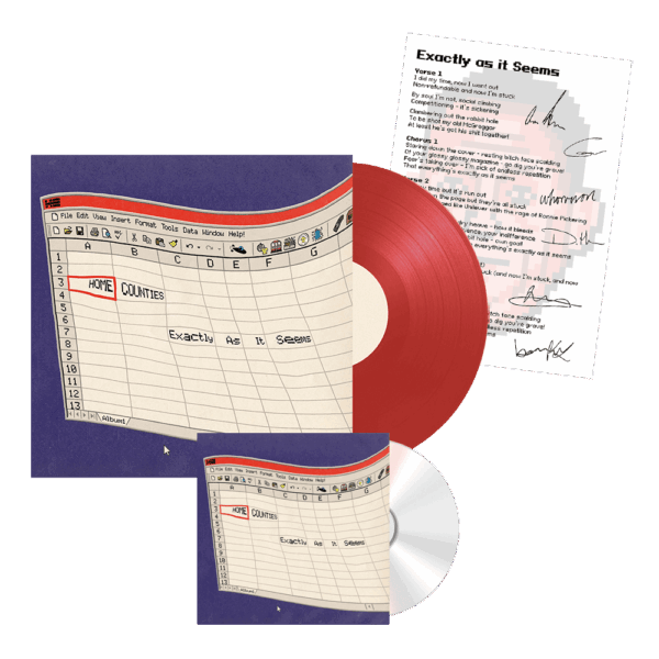 Exactly As It Seems Exclusive Red Vinyl LP + CD Album by Home Counties