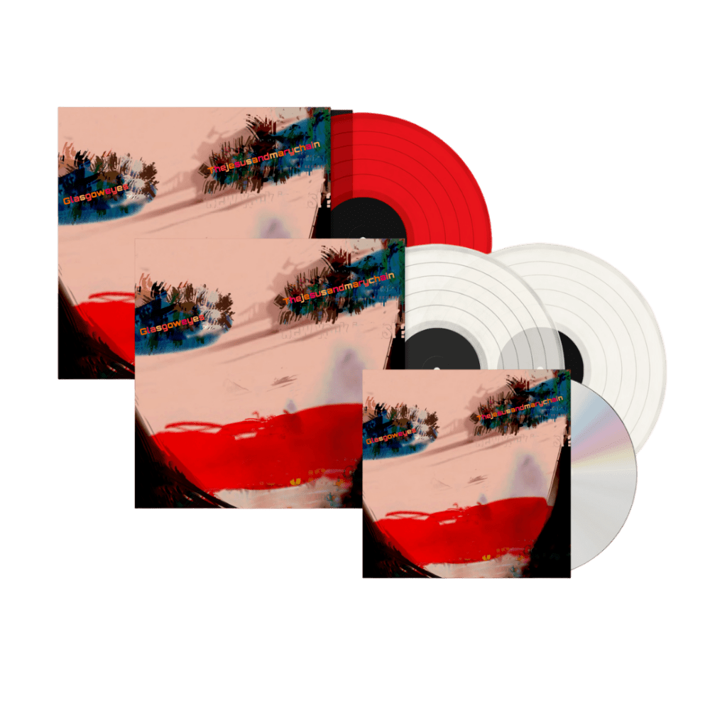 Glasgow Eyes Clear Double Vinyl + Clear Red Vinyl + CD by The Jesus and Mary Chain